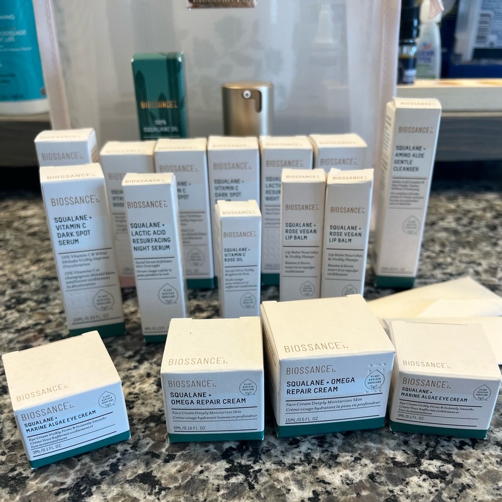 Set of Biossance staples.
